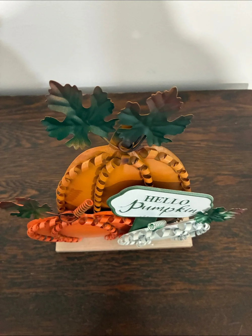 Fall Pumpkin Trio Table Decor - Orange & White
